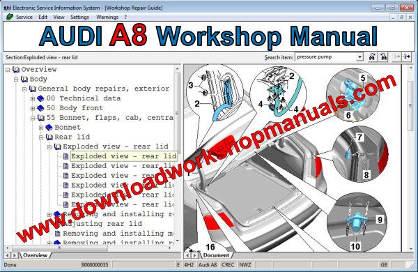 audi a8 workshop manual